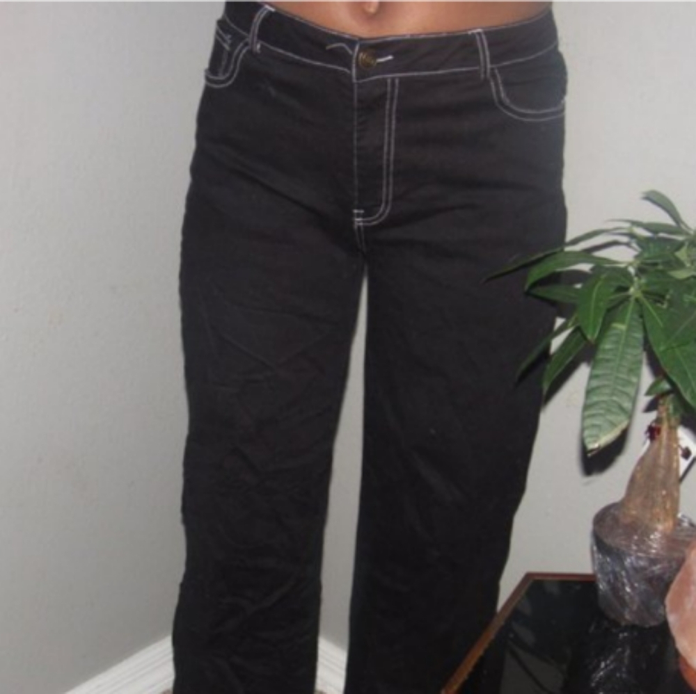 BLACK CONTRAST FASHION NOVA PANTS